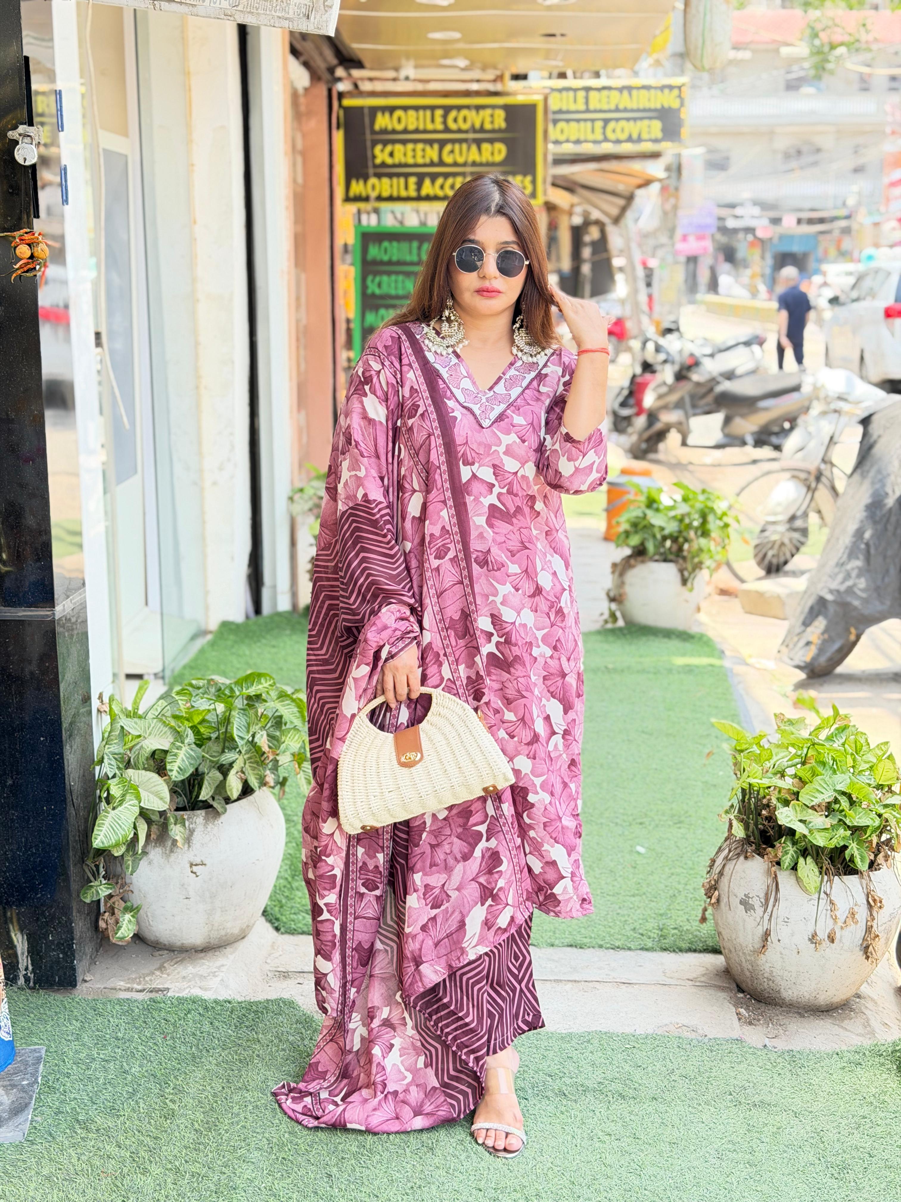cotton three piece suit with beautiful duapatta