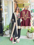 Pure Crepe Farshi Salwar Suit with Premium Dupatta | Urban Closet