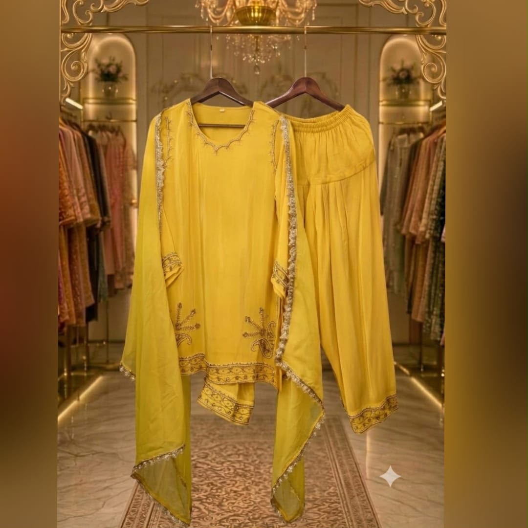 Pure crepe coord set with farshi salwar