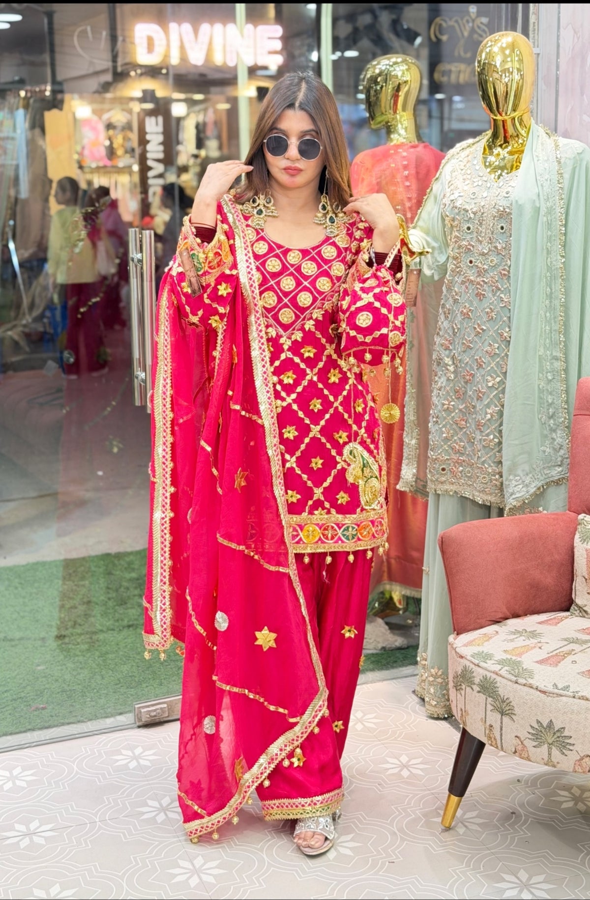 Urban closet luxe suit set with gotta work and dupatta