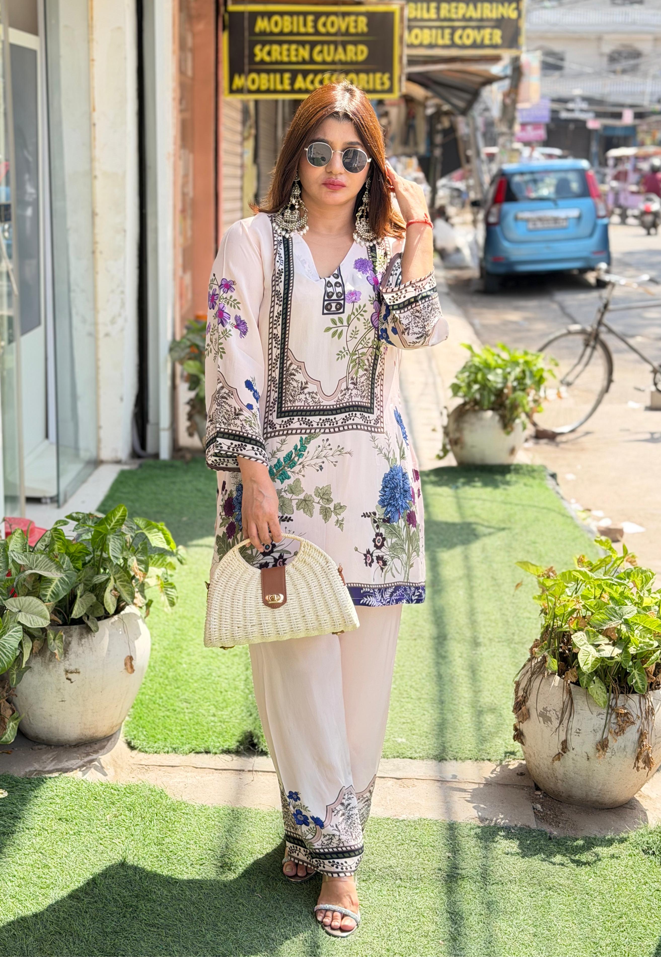 Digital Print Crepe Co-ord Set