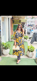 Printed Russian silk two piece with cotton lining