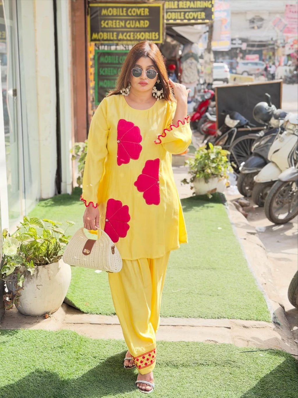 Cotton Silk Co-ord Set with farshi salwar