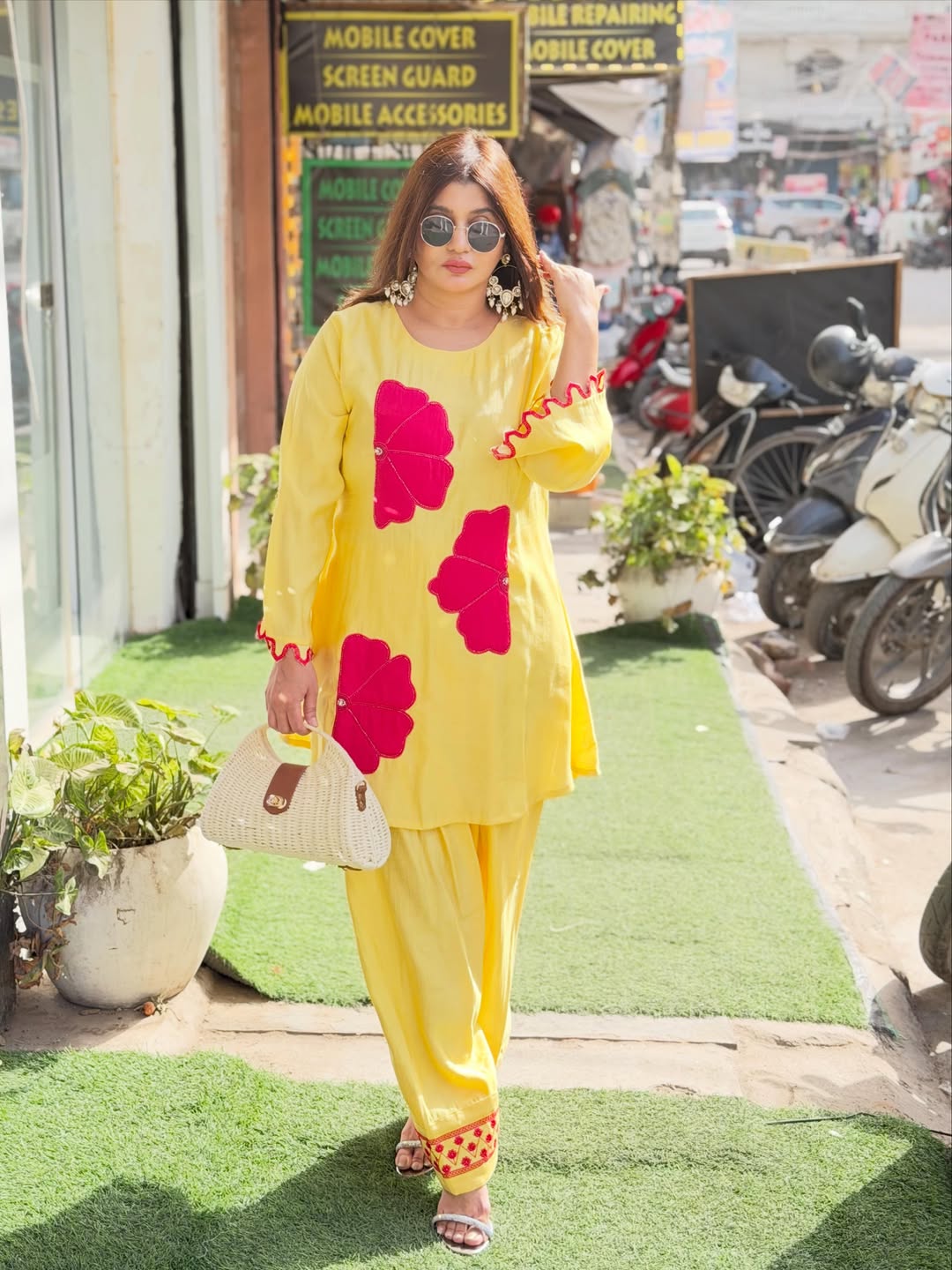 Cotton Silk Co-ord Set with farshi salwar
