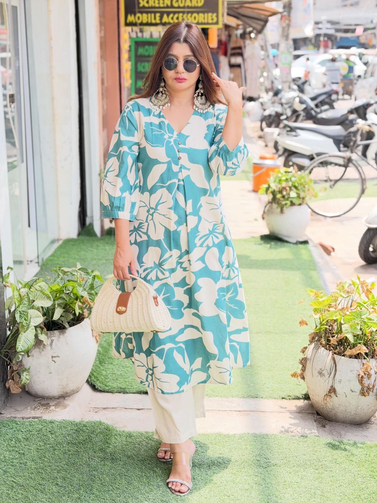Printed cotton two piece