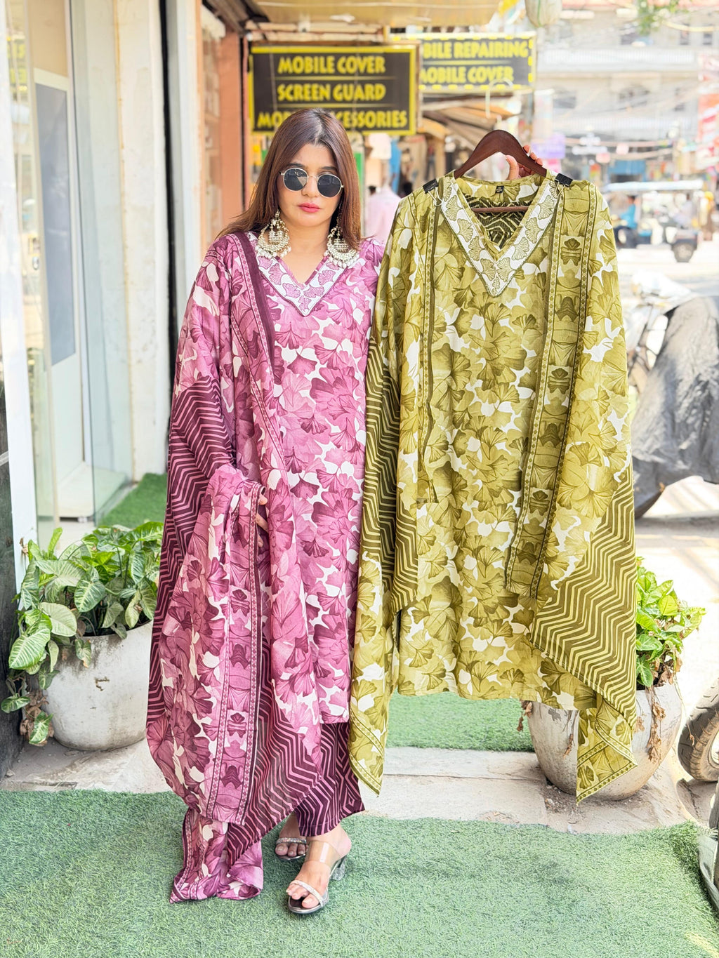 cotton three piece suit with beautiful duapatta
