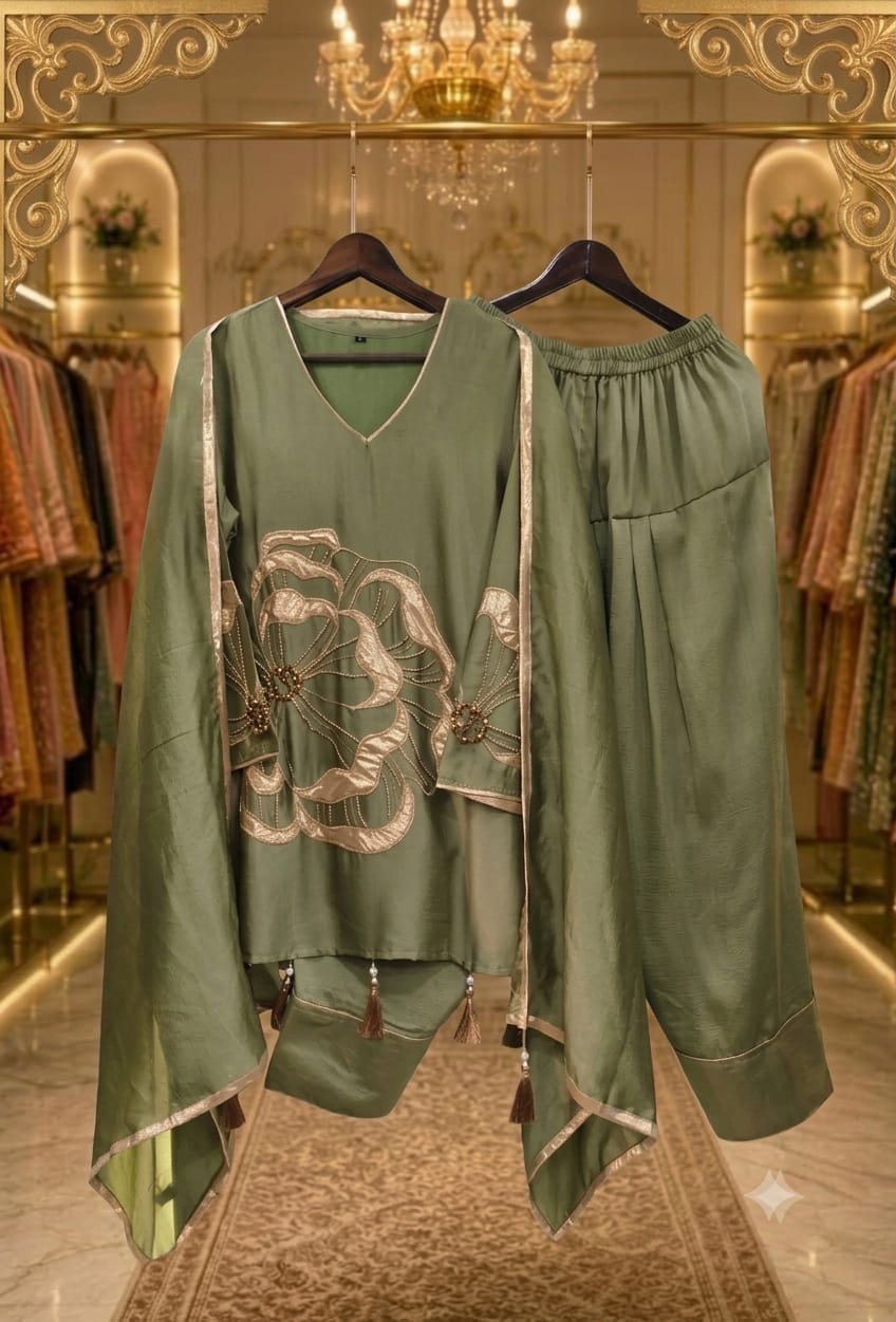 Pure cotton silk coord set