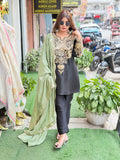 Article 1868 – Pure Crepe Silk Embroidered Cord Set | Optional Chinon Dupatta | Urban Closet