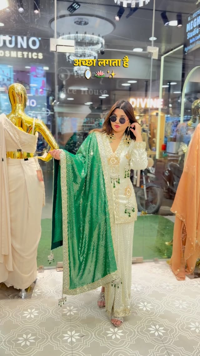 Urban closet luxe suit set with dhoti