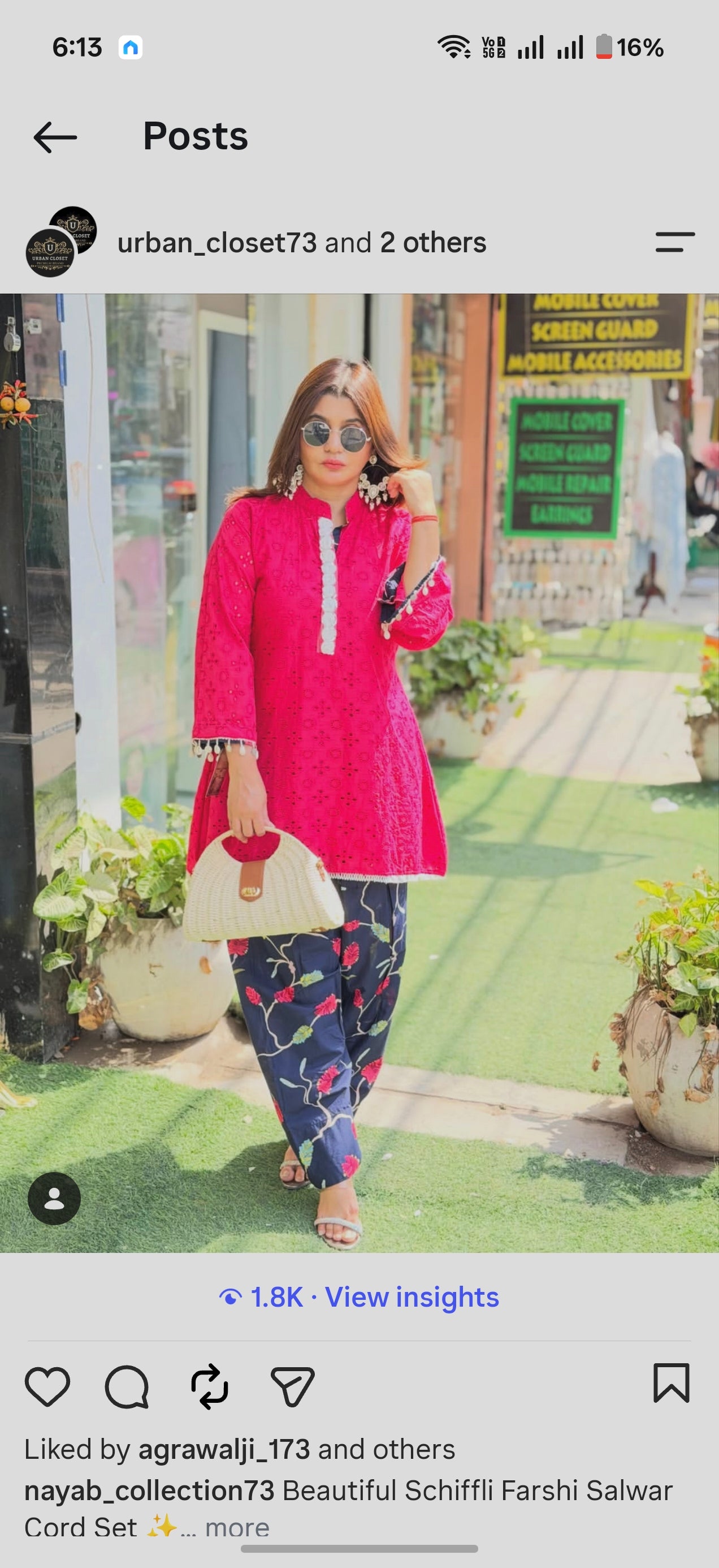Pure Pakistani shifli coord set with farshi salwar