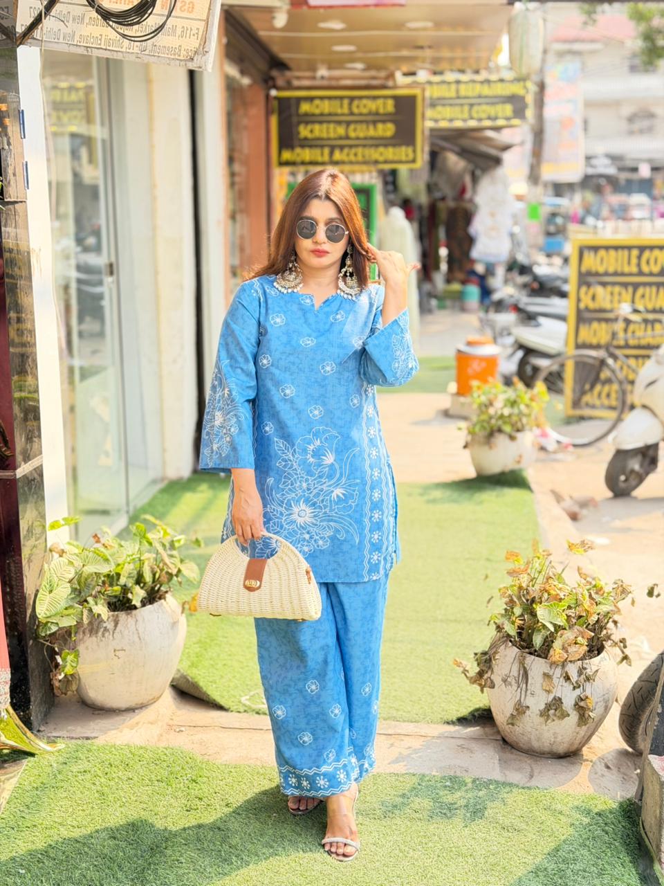 Printed cotton co-ord set