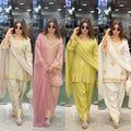 Cotton silk suit with farshi salwar