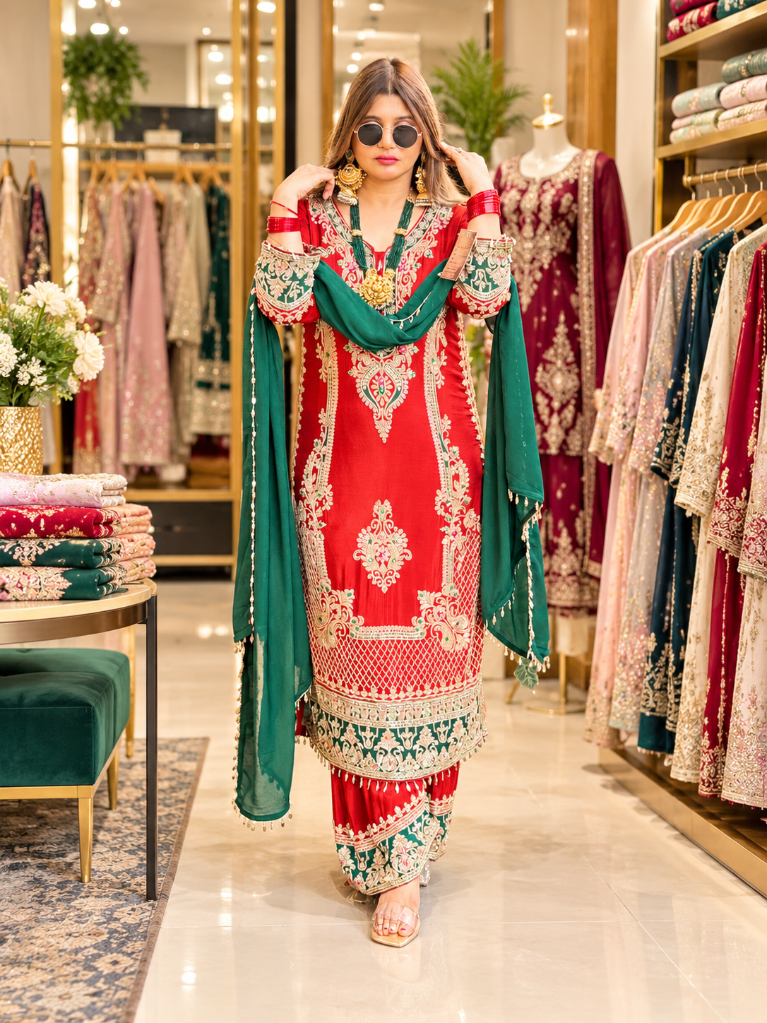 "Arsh"-Pakistani suit with beats work