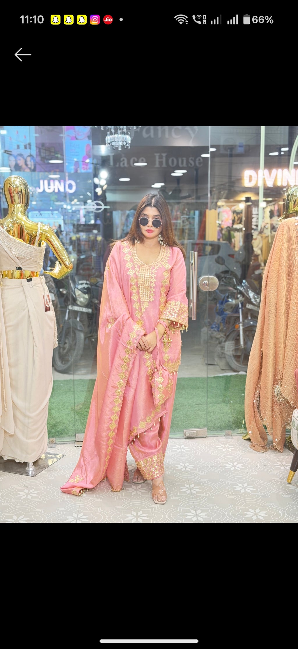 Tissue shimmer coord  with gotta work and farshi salwar