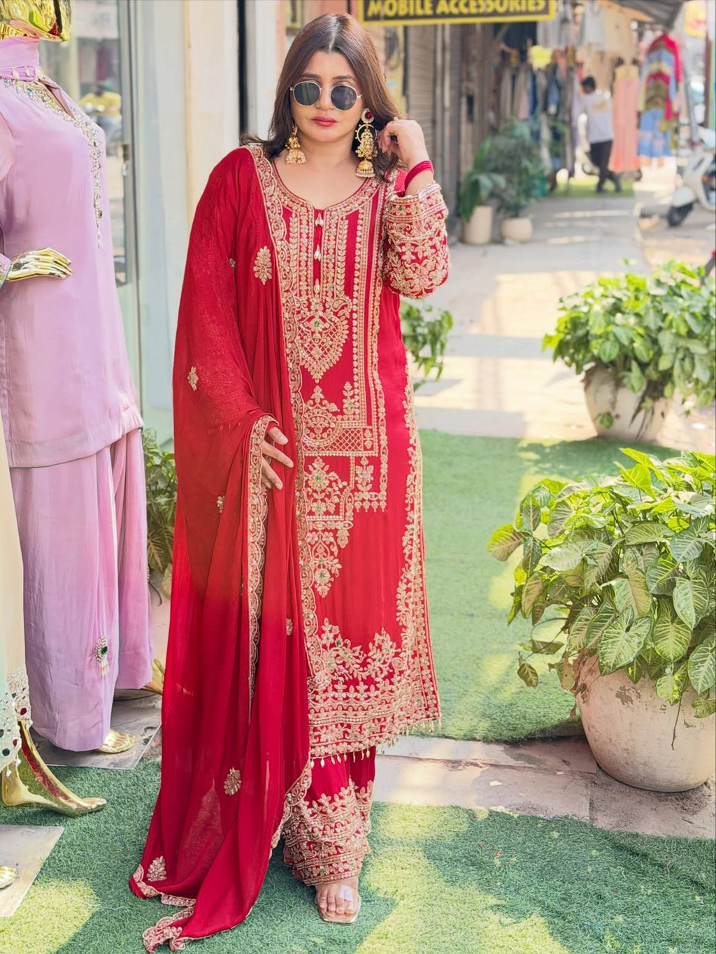 Pakistani suit with beats work