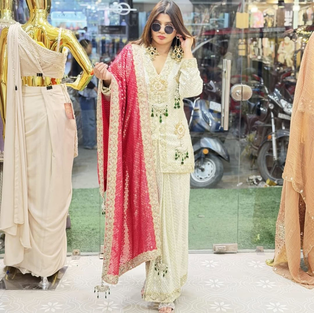 Urban closet luxe suit set with dhoti