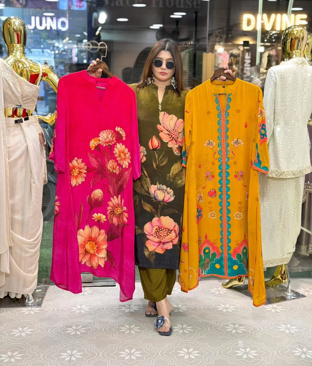 Digital Print Crepe Co-ord Set