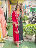 Dual shade Long Dress with gotta Work