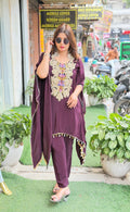 Premium Pure Crepe Handwork Kaftan for Women | Elegant Festive Wear | Sizes 40–46