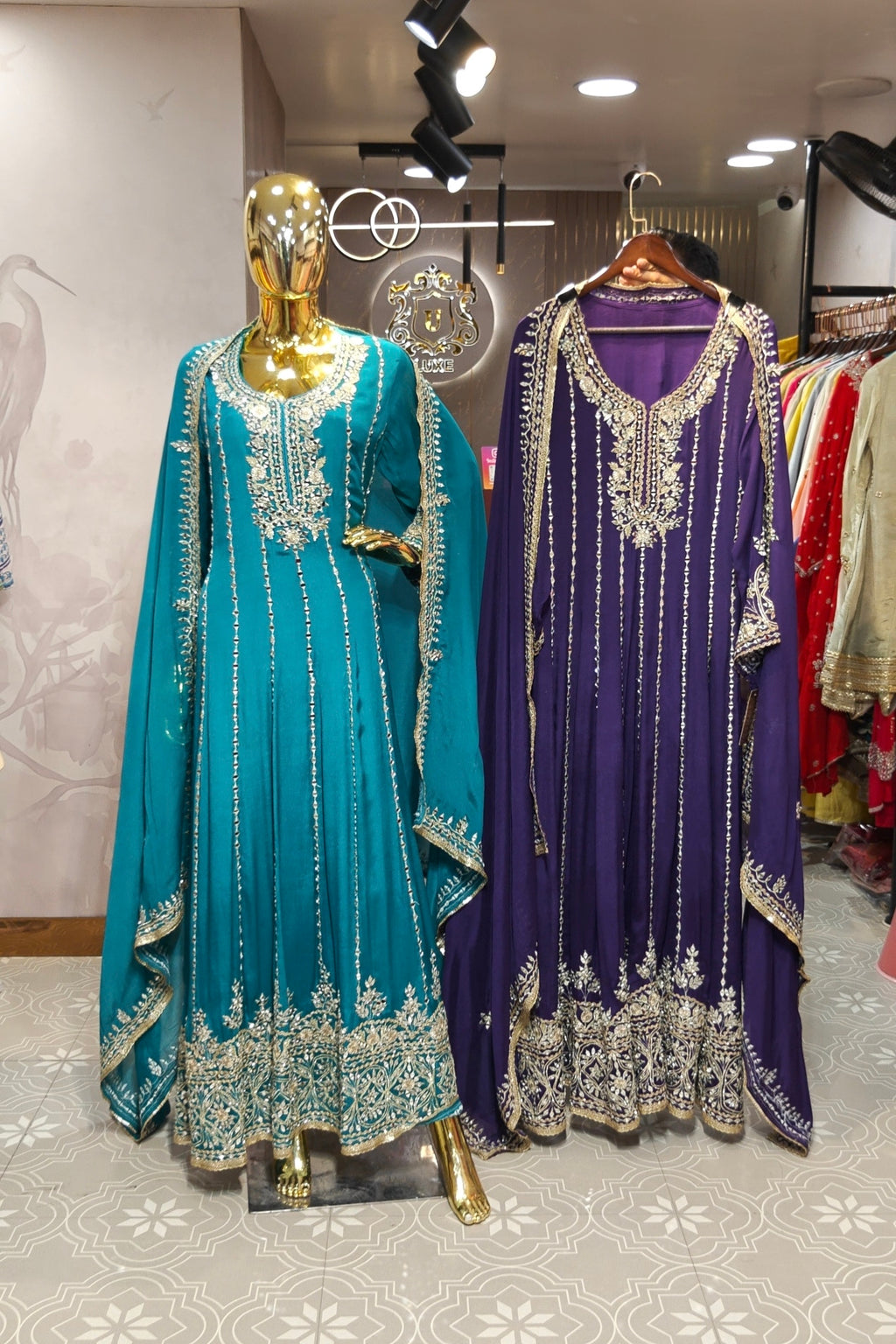 "Rishba"- Anarkali with original mirror work