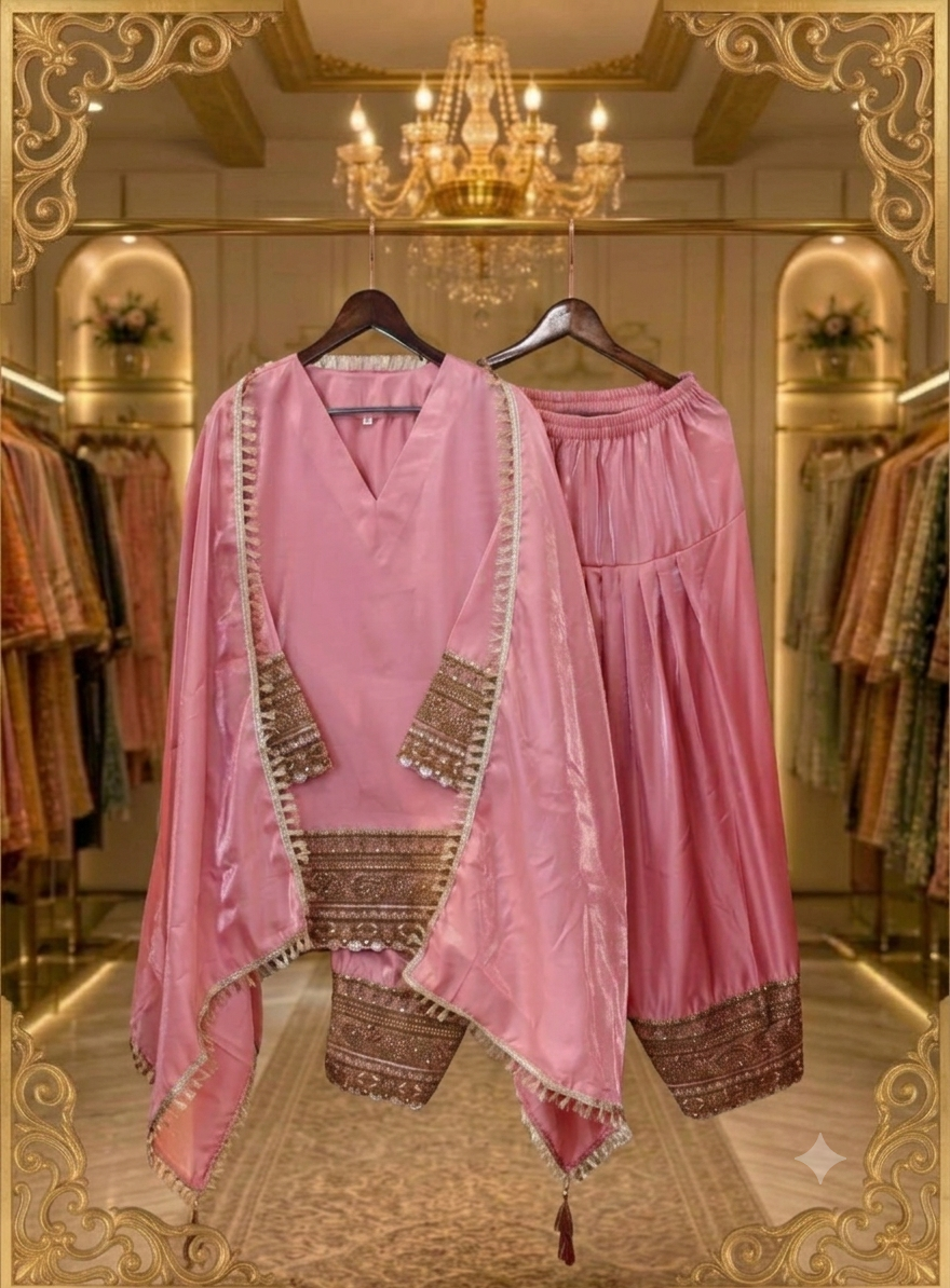 Code-2743 "DIWANA" Three Piece Farshi Salwar Suit