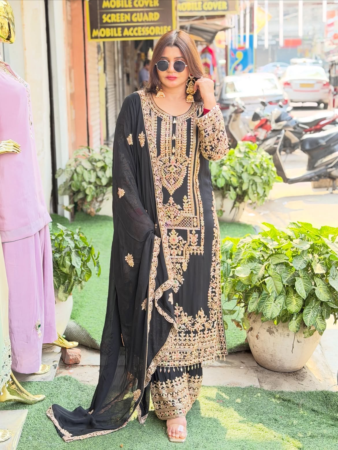 Pakistani suit with beats work