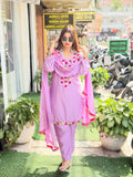 Cotton Silk Co-ord Set with pom pom