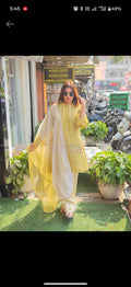 Pure tissue coord set with farshi salwar and hand  work