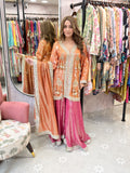 Urban closet luxe suit set with sharara