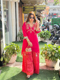 Pure crepe coords set with beautiful sharara