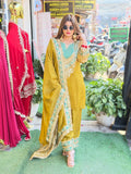 " Reham " - Three piece set with pure handwork and sharara (Copy)