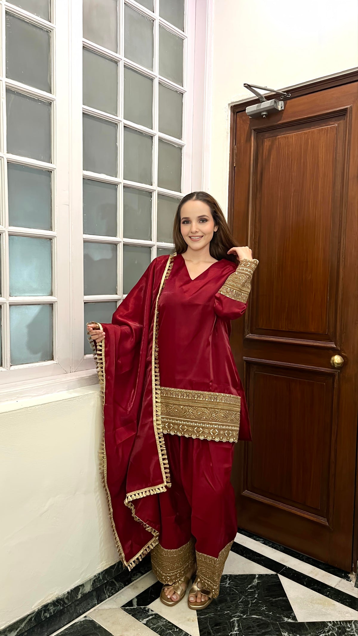 Code-2743 "DIWANA" Three Piece Farshi Salwar Suit