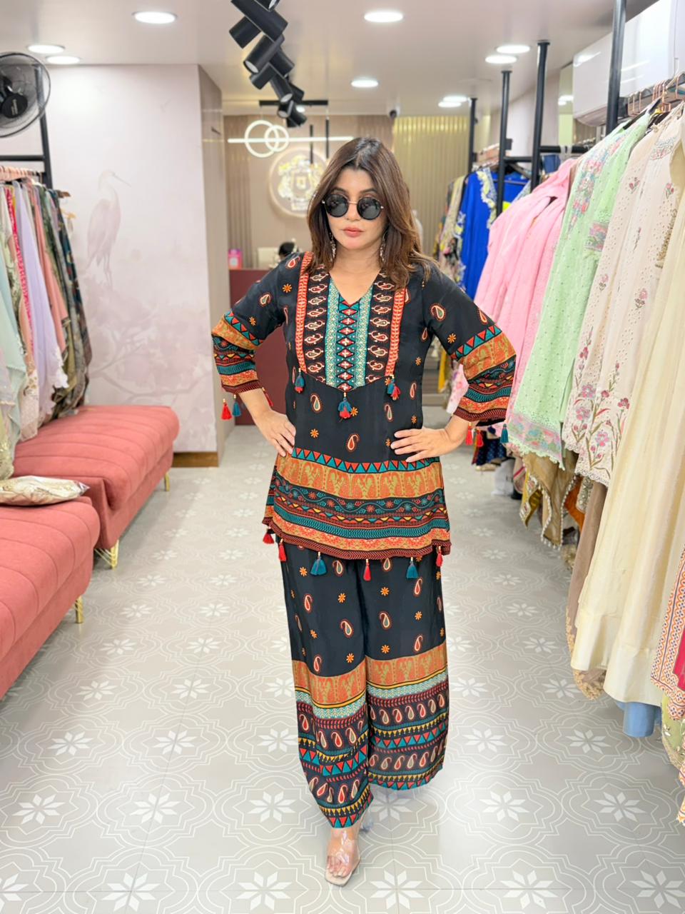 Digital Print Crepe Co-ord Set
