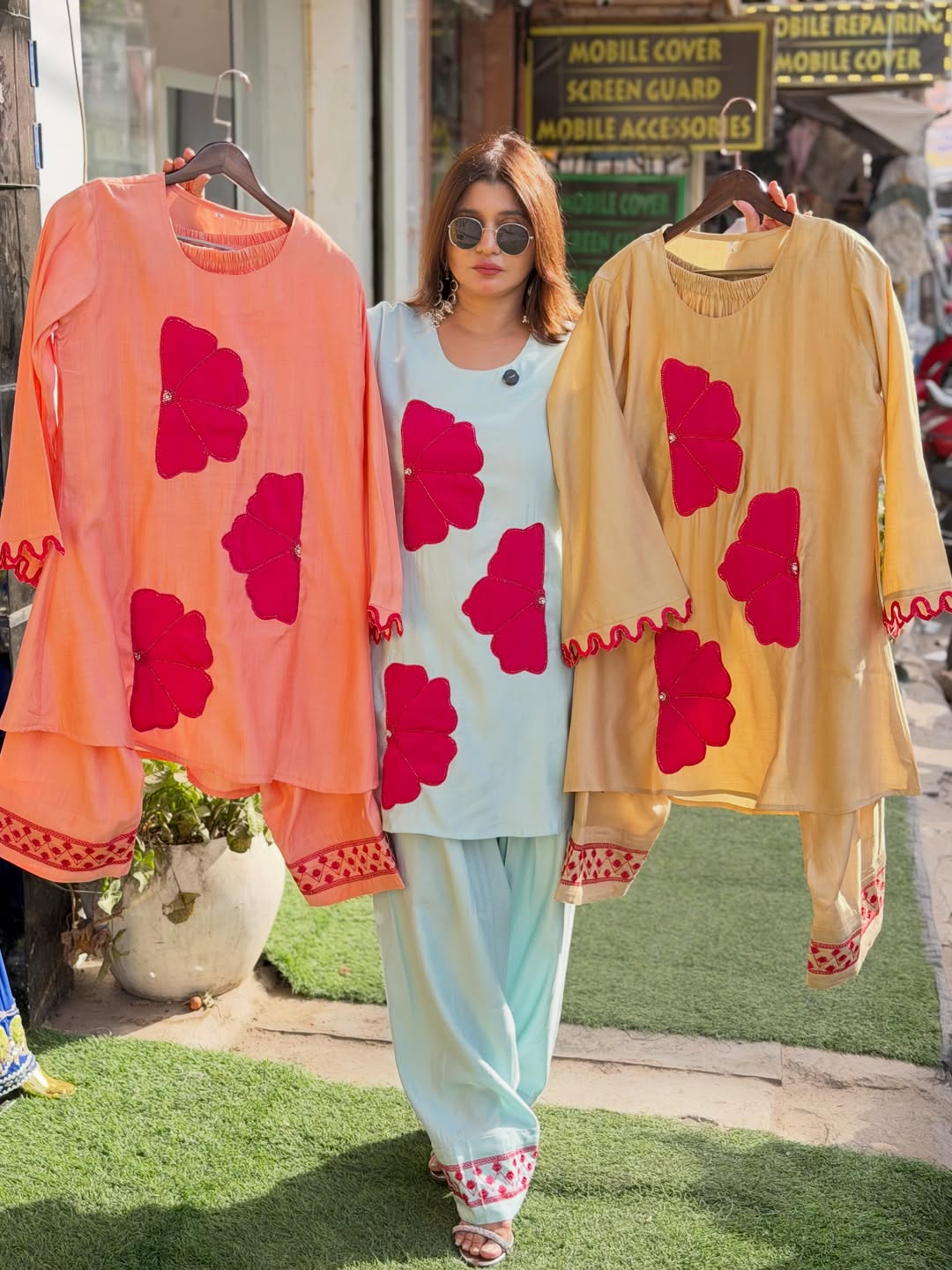 Cotton Silk Co-ord Set with farshi salwar